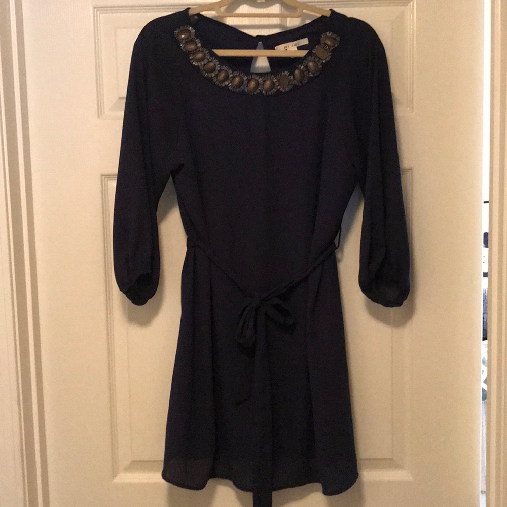 Navy shift dress